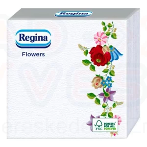 Regina Kalocsai (Flowers) Szalvéta 45 db-os Fehér