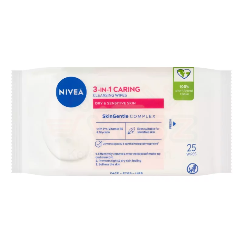 NIVEA arctisztító kendő 25 db Ápoló száraz/érzékeny bőrre Kép