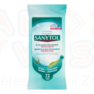 Sanytol Fertőtlenítő Felülettisztító Kendő 72 db
