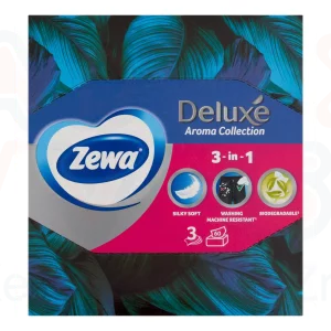 Zewa Deluxe papírzsebkendő 3 rétegű 60 db Aroma Collection - dobozos