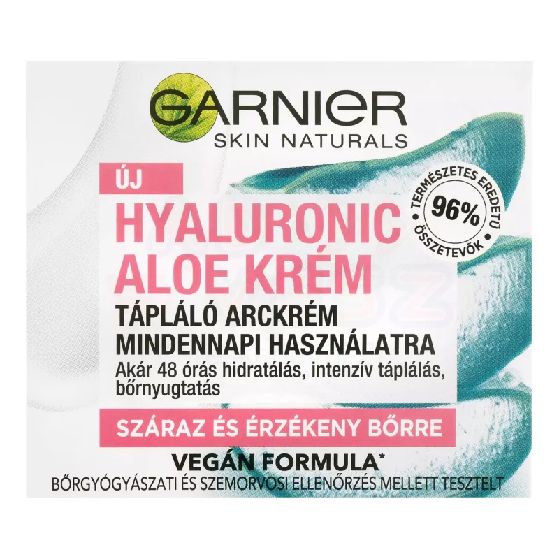 GARNIER Skin Naturals Hyaluronic Aloe Krém 50 ml Száraz/Érzékeny Bőrre Kép