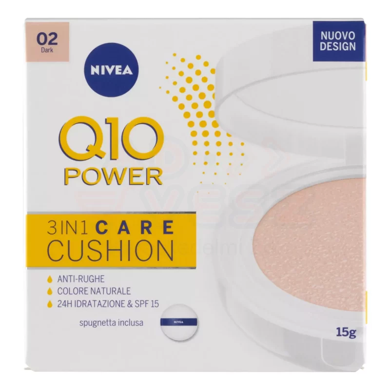 NIVEA Q10 PLUS alapozó Cushion sötétebb tónusú bőrre 15 ml Kép