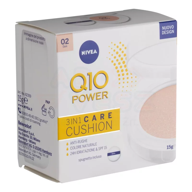 NIVEA Q10 PLUS alapozó Cushion sötétebb tónusú bőrre 15 ml Kép