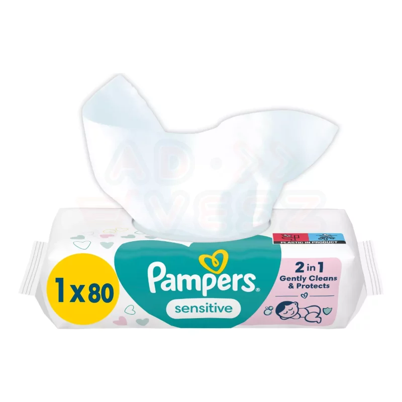 Pampers törlőkendő Sensitive 80 db Kép