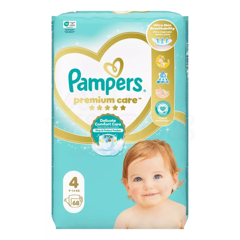 Pampers Premium Care pelenka 4méret 68 db Kép