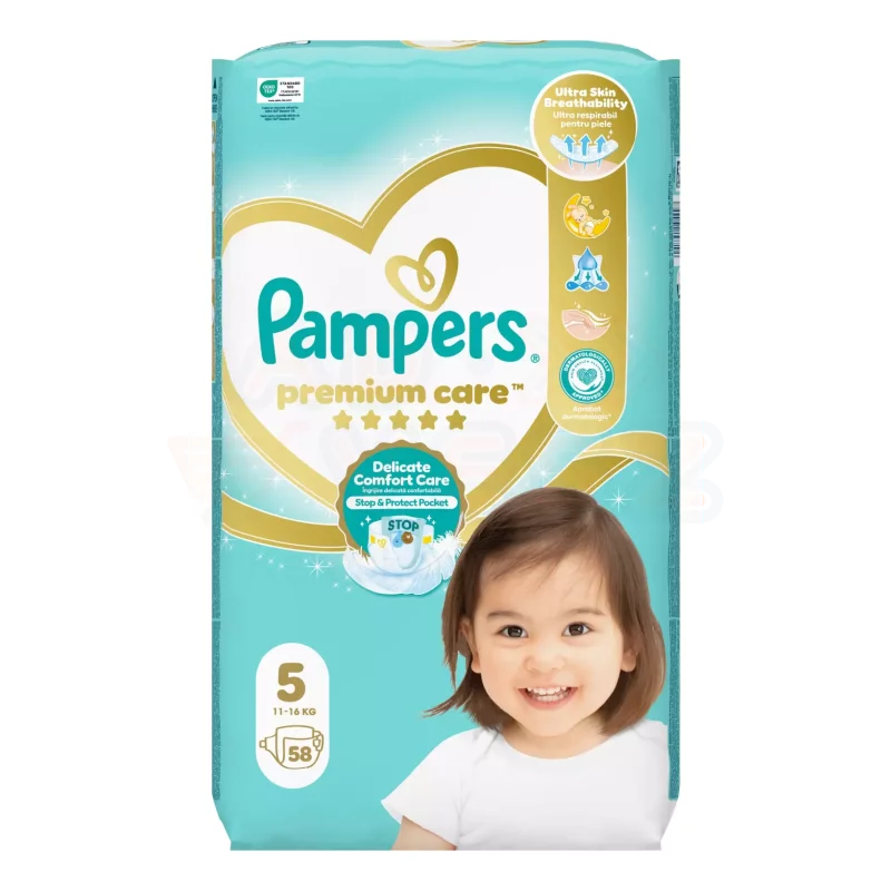 Pampers Premium Care pelenka 5méret 58 db Kép