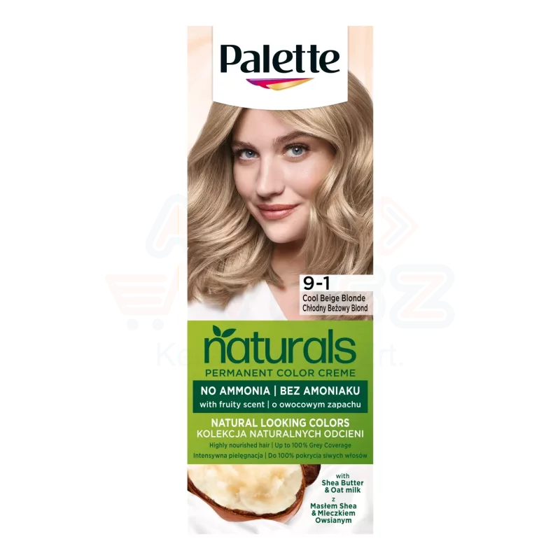 Palette Perm. Naturals Color ápoló krémhajfesték 9-1 Hűvös bézsszőke Kép