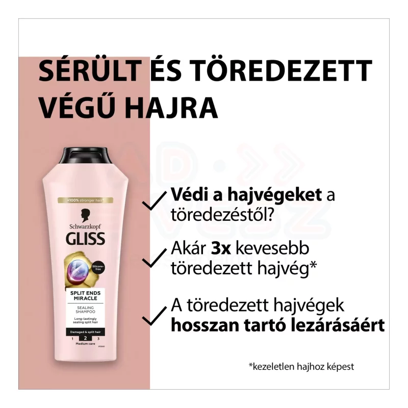 Gliss Kur hajregeneráló sampon 400 ml Split Ends Miracle Kép