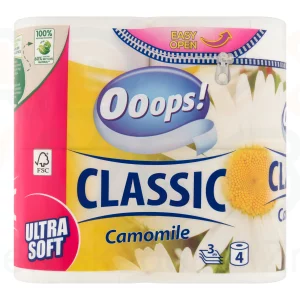 Ooops! Classic toalettpapír 4 tekercs 3 rétegű Kamilla