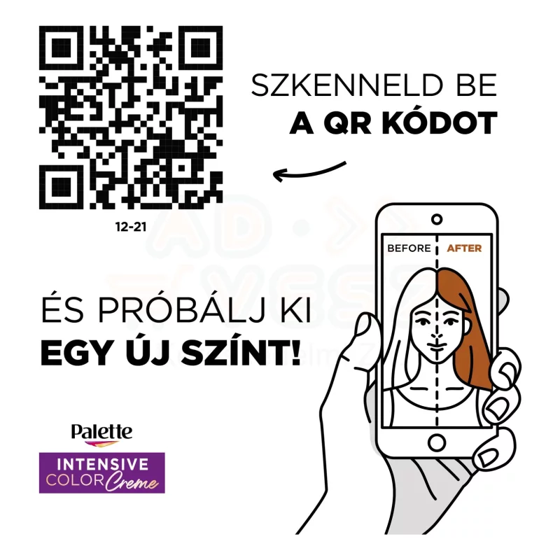 Palette ICC intenzív krémhajfesték (12-21) ezüstös hamvas szőke Kép