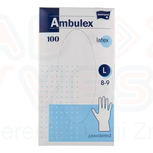 AMBULEX Latex Púderes Gumikesztyű "L" 100 db