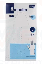 AMBULEX Latex Púderes Gumikesztyű "L" 100 db Kép