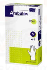 AMBULEX Latex Púderes Gumikesztyű "S" 100 db Kép