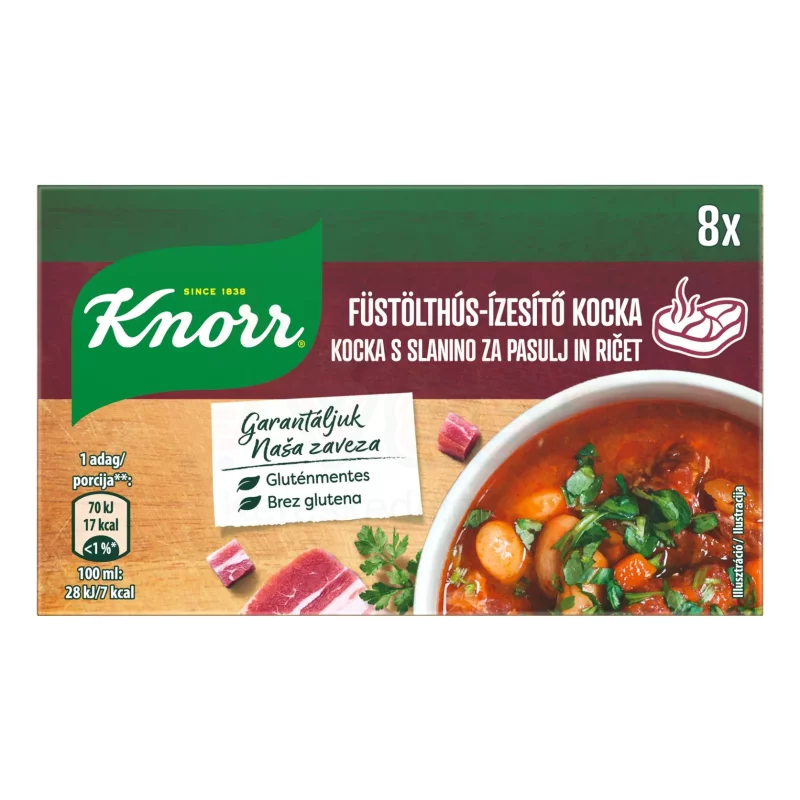 KNORR Kocka Füstölthús-ízesítő kocka 80 g Kép