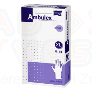 AMBULEX Latex Púderes Gumikesztyű "Xl" 100 db