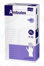 AMBULEX Latex Púderes Gumikesztyű "Xl" 100 db Kép