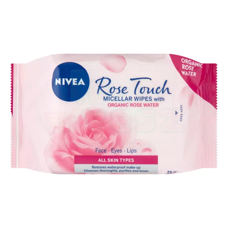 NIVEA arctisztító kendő 25 db Rózsavizes Micellás Kép