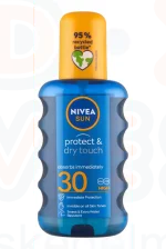 NIVEA SUN FF30 Protect & Dry Touch Napozó Spray 200 ml Kép