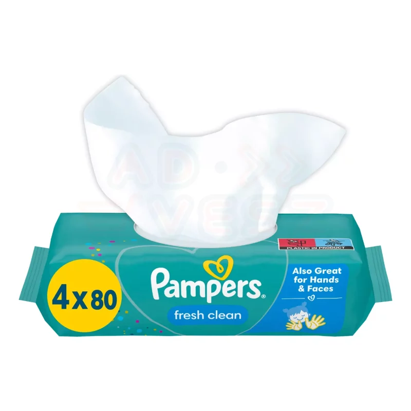 Pampers törlőkendő 4x80 db Fresh Clean Kép