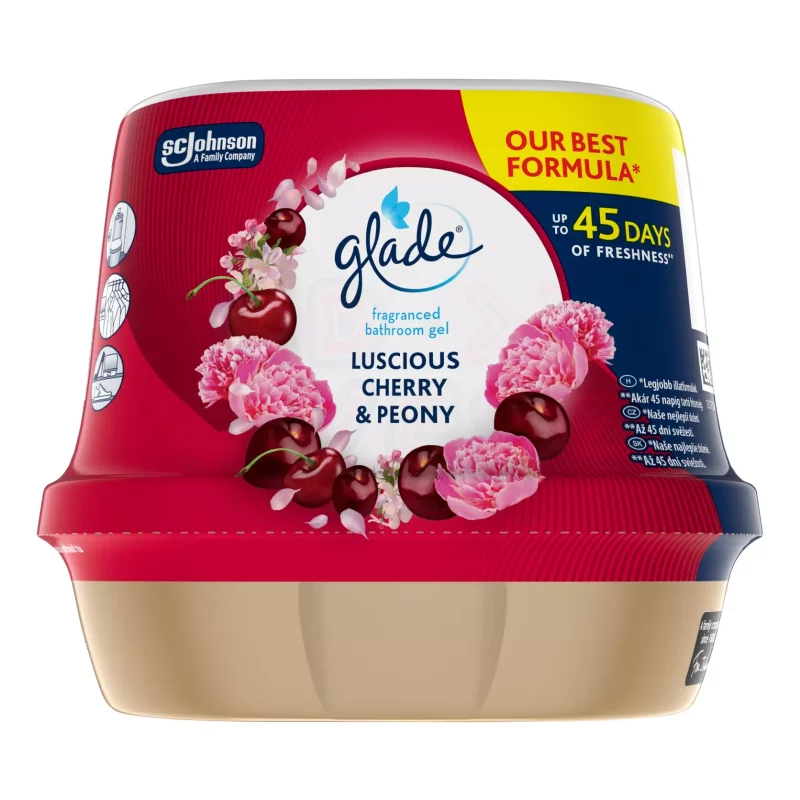 Glade® fürdőszobai légfrissítő zselé 180 g Luscious Cherry&Peony Kép