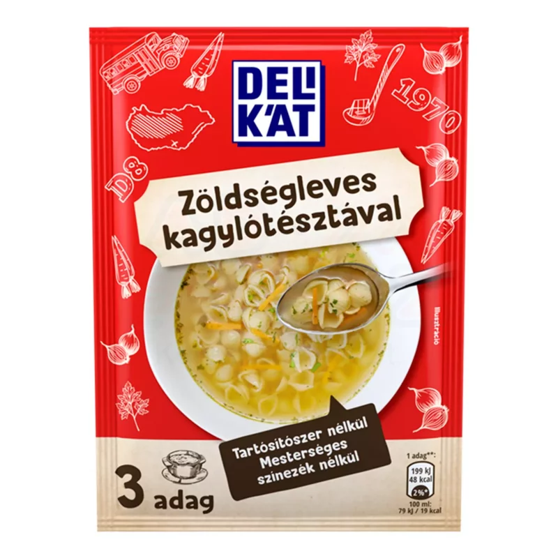 DELIKÁT Zöldségleves kagylótésztával 44 g Kép