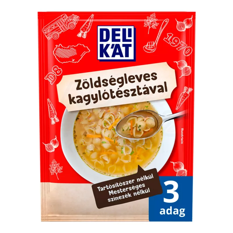 DELIKÁT Zöldségleves kagylótésztával 44 g Kép