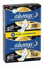 Always egészségügyi betét Duo Ultra Secure Extra Night 10 db Kép