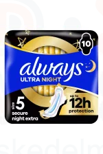 Always egészségügyi betét Duo Ultra Secure Extra Night 10 db Kép