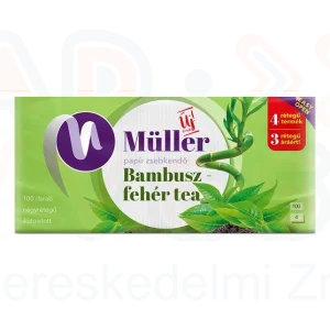 Müller papírzsebkendő 100 db Bambusz-Fehér tea 4 rétegű