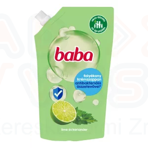 BABA folyékony szappan utántöltő 500 ml Antibakteriális Lime