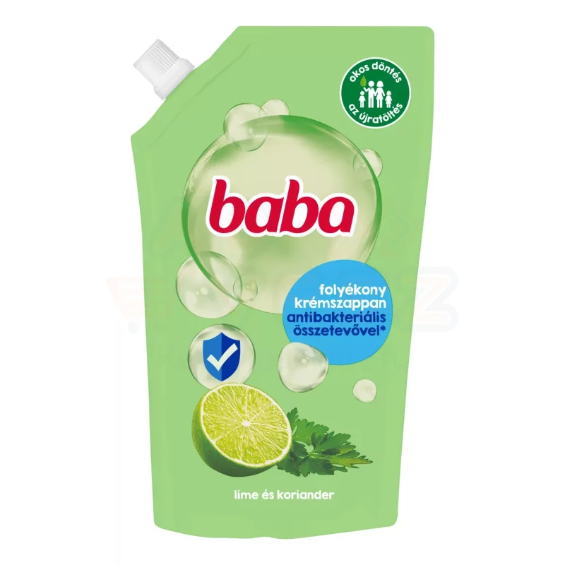 BABA folyékony szappan utántöltő 500 ml Antibakteriális Lime Kép