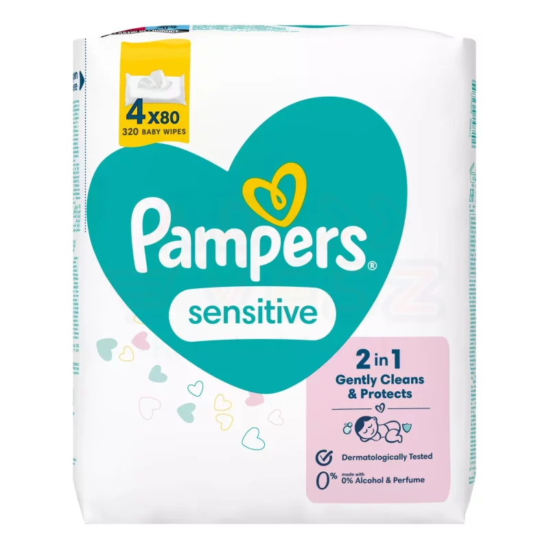 Pampers törlőkendő 4x80 db Sensitive Kép