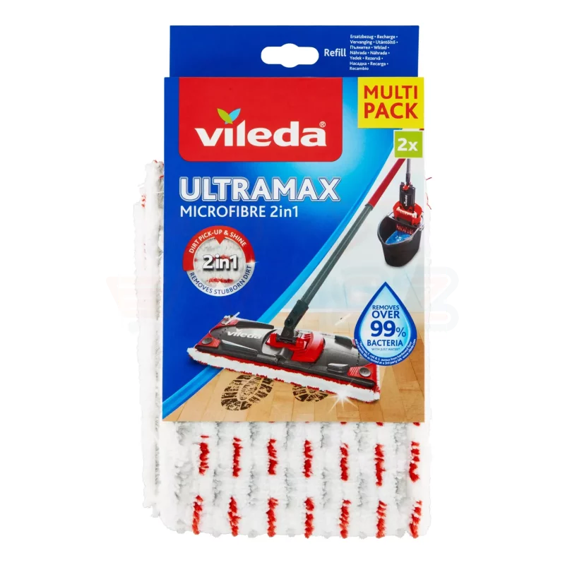 VILEDA Ultramax lapos felmosó 2in1 utántöltő multipack Kép