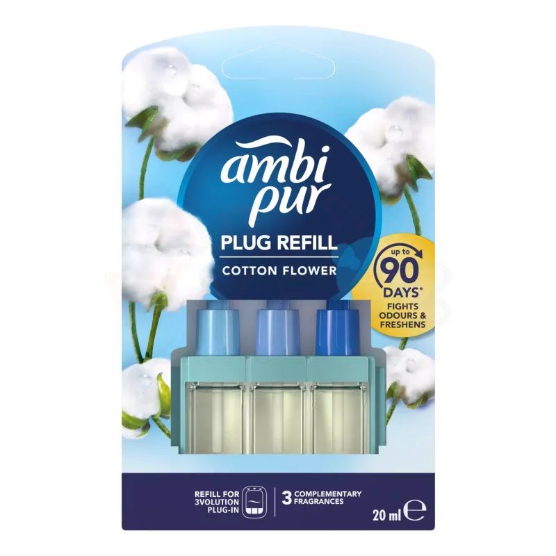 AmbiPur 3Volution elektromos légfrissítő utántöltő Cotton Flower 20 ml Kép