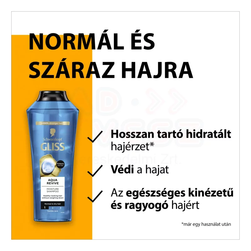Gliss sampon 400 ml Aqua Revive normál hajra Kép