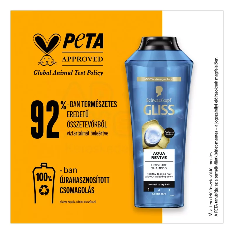 Gliss sampon 400 ml Aqua Revive normál hajra Kép