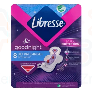 Libresse egészségügyi betét 8 db Ultra Goodnight szárnyas