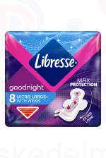 Libresse egészségügyi betét 8 db Ultra Goodnight szárnyas Kép