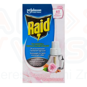 Raid® Elektromos szúnyogirtó utántöltő folyadék 27 ml Rózsa és szantálfa illattal 45 éjszakás