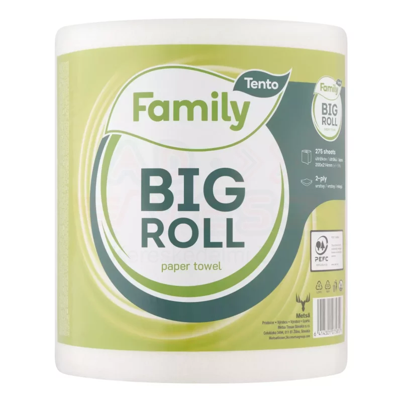TENTO papírtörlő Family Big Roll 2 rétegű 1 tekercses 275 lap Kép