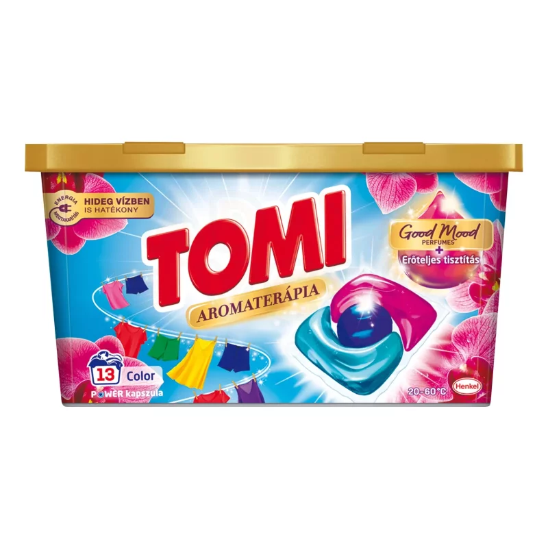 Tomi Power Caps mosókapszula 13 db Aromaterápia Orchidea & Makadámia Color Kép