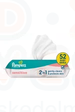 Pampers törlőkendő 52 db Sensitive 0%plastic Kép