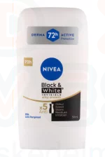NIVEA deo stift 50 ml Black&White Silky Smooth Kép