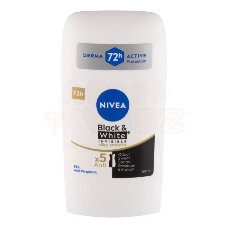NIVEA deo stift 50 ml Black&White Silky Smooth Kép
