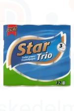 Star Trio toalettpapír 3 rétegű 32 tekercs Kép