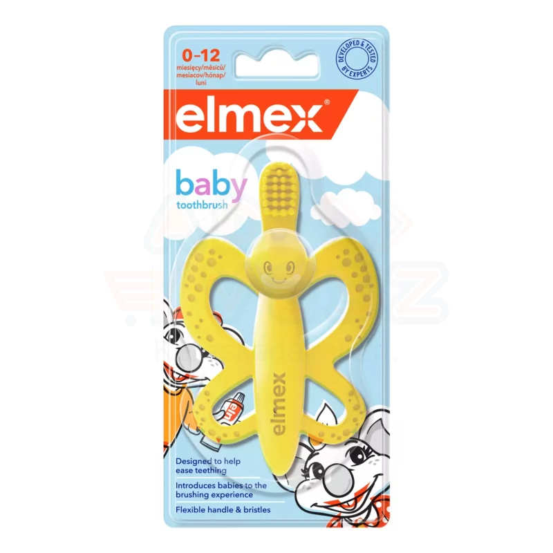 ELMEX gyerek fogkefe és rágóka 0-12 hó Kép