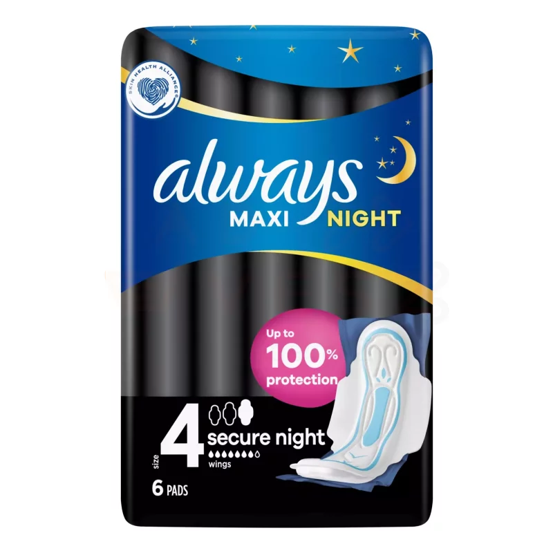 Always egészségügyi betét Thick Maxi Night 6 db Kép