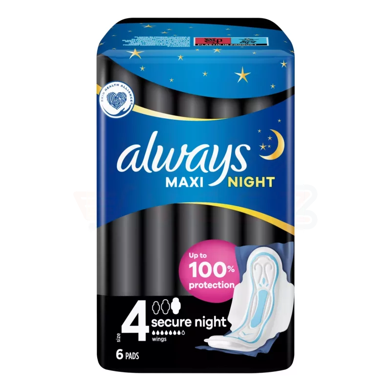 Always egészségügyi betét Thick Maxi Night 6 db Kép