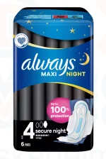 Always egészségügyi betét Thick Maxi Night 6 db Kép