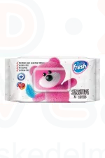 FRESH Baby törlőkendő Sensitive 72 db flip-top Kép